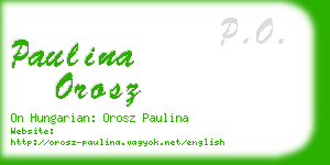 paulina orosz business card